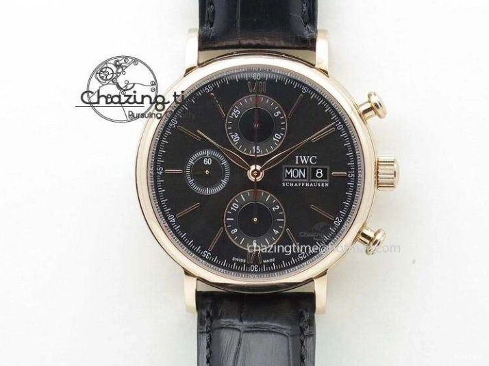 MIROTIME 0103 Casual Portuguese Chrono IW3716 Z+F 1:1 Best Edition White Dial on Blue Rubber Strap A 7016